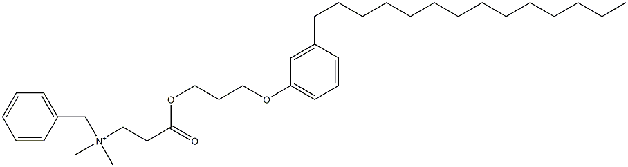 N,N-Dimethyl-N-benzyl-N-[2-[[3-(3-tetradecylphenyloxy)propyl]oxycarbonyl]ethyl]aminium Structure