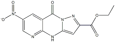 9-Oxo-7-nitro-4,9-dihydropyrazolo[1,5-a]pyrido[2,3-d]pyrimidine-2-carboxylic acid ethyl ester Structure