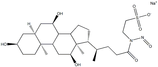 2-(N-Nitroso-N-choloylamino)ethanesulfonic acid sodium salt 구조식 이미지