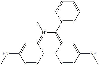 3,8-Bis(methylamino)-5-methyl-6-phenylphenanthridin-5-ium Structure