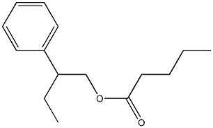 Pentanoic acid 2-phenylbutyl ester Structure