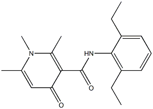 1-Methyl-1,4-dihydro-2,6-dimethyl-N-(2,6-diethylphenyl)-4-oxopyridine-3-carboxamide Structure