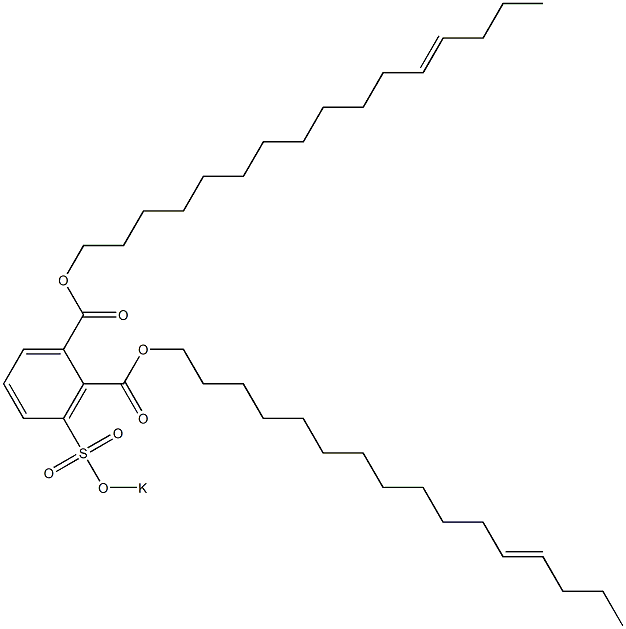 3-(Potassiosulfo)phthalic acid di(12-hexadecenyl) ester Structure