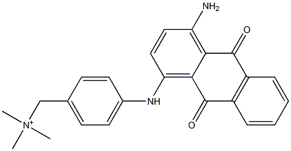 4-[(4-Amino-9,10-dihydro-9,10-dioxoanthracen)-1-ylamino]-N,N,N-trimethylbenzenemethanaminium 구조식 이미지