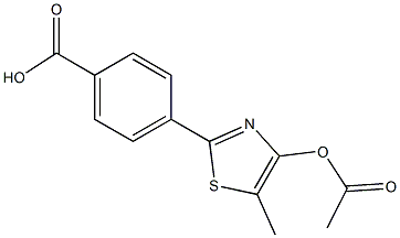 4-(4-Acetyloxy-5-methyl-2-thiazolyl)benzoic acid 구조식 이미지