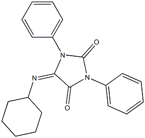 5-Cyclohexylimino-1,3-diphenyl-3,5-dihydro-1H-imidazole-2,4-dione 구조식 이미지