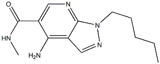 1-Pentyl-4-amino-N-methyl-1H-pyrazolo[3,4-b]pyridine-5-carboxamide Structure