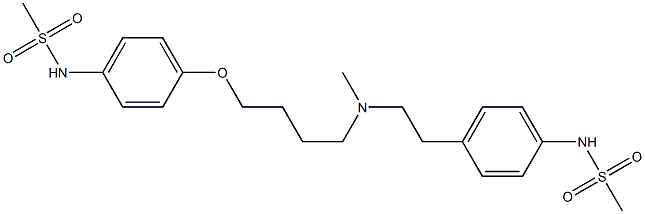 N-[4-[2-[N-Methyl-4-(4-methylsulfonylaminophenoxy)butylamino]ethyl]phenyl]methanesulfonamide Structure