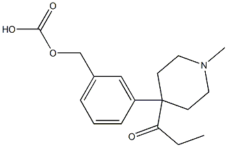 Carbonic acid 3-(1-methyl-4-propanoylpiperidin-4-yl)phenylmethyl ester 구조식 이미지
