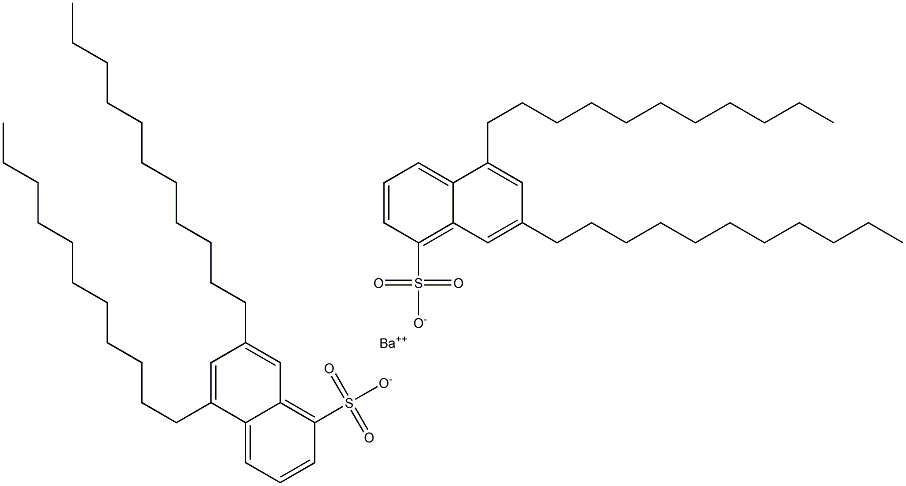 Bis(5,7-diundecyl-1-naphthalenesulfonic acid)barium salt Structure