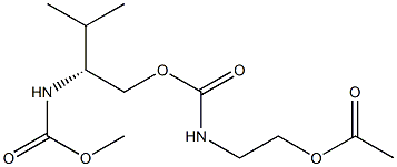(+)-[(R)-1-[[(2-Acetyloxyethyl)carbamoyl]oxymethyl]-2-methylpropyl]carbamic acid methyl ester 구조식 이미지
