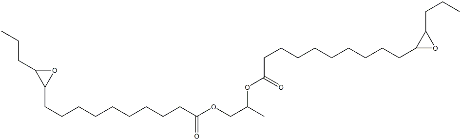 Bis(11,12-epoxypentadecanoic acid)1,2-propanediyl ester Structure