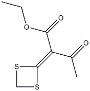 2-(1,3-Dithietan-2-ylidene)-3-oxobutyric acid ethyl ester Structure