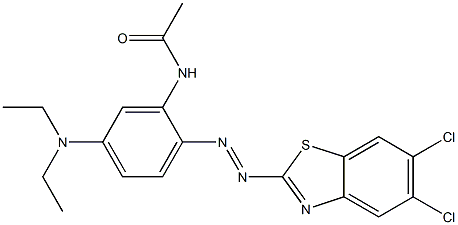 2'-(5,6-Dichlorobenzothiazol-2-ylazo)-5'-(diethylamino)acetanilide Structure