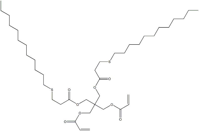 Bis[3-(dodecylthio)propionic acid]2,2-bis(acryloyloxymethyl)trimethylene ester 구조식 이미지