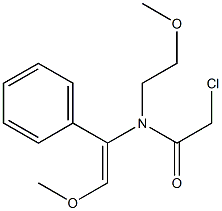 N-(1-Phenyl-2-methoxyvinyl)-N-(2-methoxyethyl)-2-chloroacetamide Structure