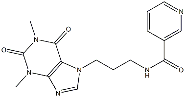 1,3-Dimethyl-7-[3-(nicotinoylamino)propyl]-1H-purine-2,6(3H,7H)-dione Structure