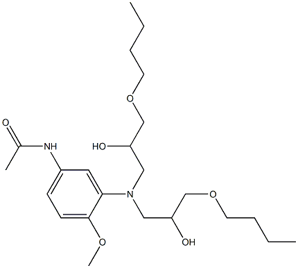 3'-[Bis(3-butoxy-2-hydroxypropyl)amino]-4'-methoxyacetanilide Structure