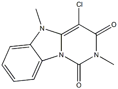 2,5-Dimethyl-4-chloropyrimido[1,6-a]benzimidazole-1,3(2H,5H)-dione Structure