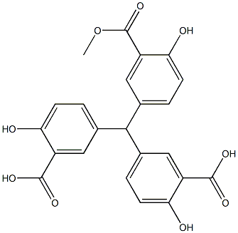 5,5',5''-Methylidynetris(2-hydroxybenzoic acid methyl) ester Structure