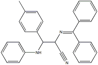 3-[Phenylamino]-3-(4-methylphenyl)-2-[(diphenylmethylene)amino]propanenitrile Structure