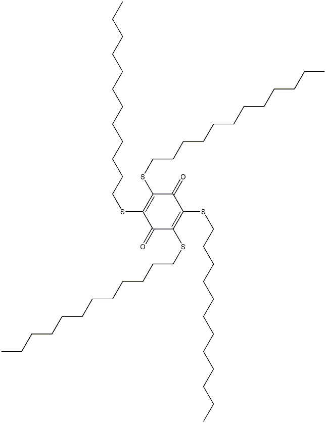 2,3,5,6-Tetrakis(dodecylthio)-p-benzoquinone 구조식 이미지