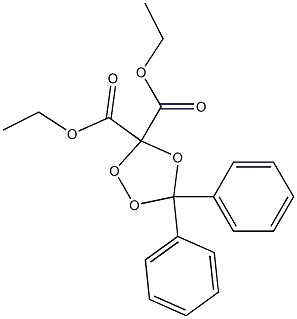 5,5-Diphenyl-1,2,4-trioxolane-3,3-dicarboxylic acid diethyl ester 구조식 이미지