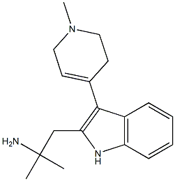 2-(2-Amino-2-methylpropyl)-3-(1-methyl-1,2,3,6-tetrahydropyridin-4-yl)-1H-indole Structure