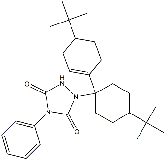 4-Phenyl-2-[4-tert-butyl-1-(4-tert-butyl-1-cyclohexenyl)cyclohexyl]-1H-1,2,4-triazole-3,5(2H,4H)-dione 구조식 이미지