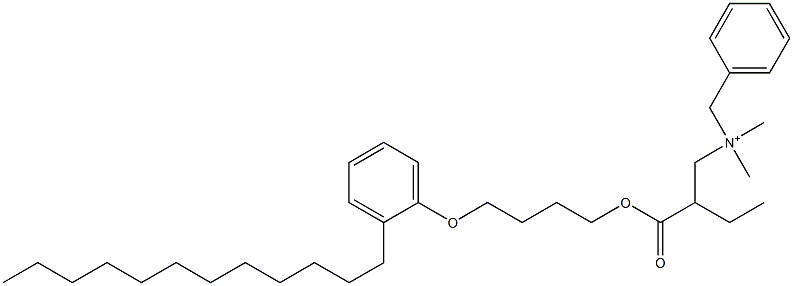 N,N-Dimethyl-N-benzyl-N-[2-[[4-(2-dodecylphenyloxy)butyl]oxycarbonyl]butyl]aminium 구조식 이미지