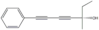 [S,(-)]-3-Methyl-7-phenyl-4,6-heptadiyne-3-ol 구조식 이미지