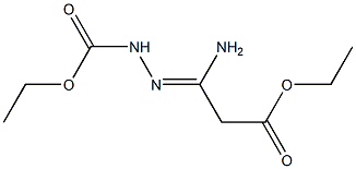 3-Amino-3-[2-(ethoxycarbonyl)hydrazono]propionic acid ethyl ester 구조식 이미지