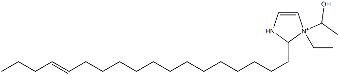 1-Ethyl-1-(1-hydroxyethyl)-2-(14-octadecenyl)-4-imidazoline-1-ium Structure