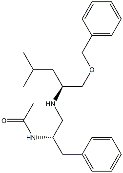 (2S)-3-Phenyl-N-[(1S)-1-(benzyloxymethyl)-3-methylbutyl]-2-(acetylamino)-1-propanamine 구조식 이미지