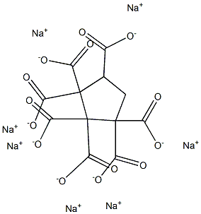 1,1,2,2,3,3,4-Cyclopentaneheptacarboxylic acid heptasodium salt 구조식 이미지