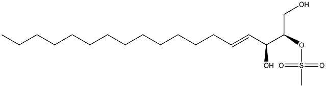 (2R,3S)-4-Octadecene-1,2,3-triol 2-methanesulfonate Structure