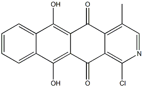 1-Chloro-4-methyl-6,11-dihydroxynaphth[2,3-g]isoquinoline-5,12-dione 구조식 이미지