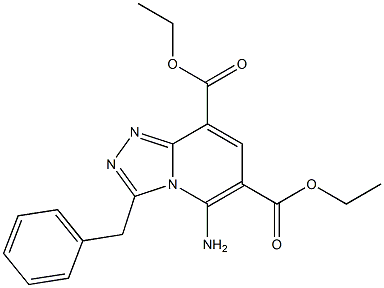 5-Amino-3-benzyl-1,2,4-triazolo[4,3-a]pyridine-6,8-dicarboxylic acid diethyl ester Structure