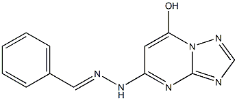 5-[N'-(Benzylidene)hydrazino]-7-hydroxy[1,2,4]triazolo[1,5-a]pyrimidine 구조식 이미지