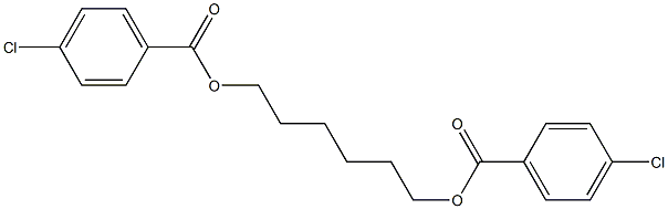 Bis(p-chlorobenzoic acid)1,6-hexanediyl ester Structure