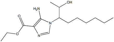 5-Amino-1-[1-(1-hydroxyethyl)heptyl]-1H-imidazole-4-carboxylic acid ethyl ester 구조식 이미지