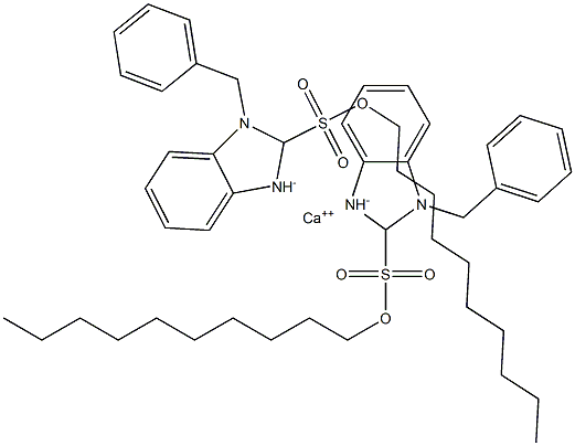 Bis(1-benzyl-2-decyl-2,3-dihydro-1H-benzimidazole-2-sulfonic acid)calcium salt 구조식 이미지