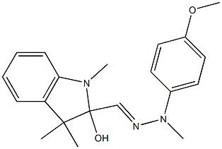 2-[[2-(4-Methoxyphenyl)-2-methylhydrazono]methyl]-1,3,3-trimethylindolin-2-ol 구조식 이미지