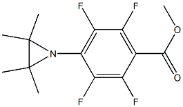 2,3,5,6-Tetrafluoro-4-(2,2,3,3-tetramethylaziridin-1-yl)benzoic acid methyl ester 구조식 이미지