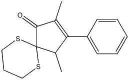 2,4-Dimethyl-3-phenyl-6,10-dithiaspiro[4.5]dec-2-en-1-one Structure