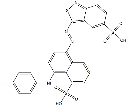 3-[[4-(p-Tolylamino)-5-sulfonaphthalen-1-yl]azo]-2,1-benzisothiazole-5-sulfonic acid Structure