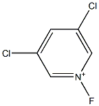 3,5-Dichloro-1-fluoropyridinium Structure