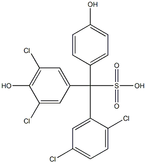 (2,5-Dichlorophenyl)(3,5-dichloro-4-hydroxyphenyl)(4-hydroxyphenyl)methanesulfonic acid 구조식 이미지