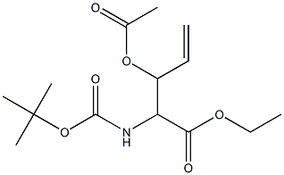 3-Acetoxy-2-[(tert-butyloxycarbonyl)amino]-4-pentenoic acid ethyl ester 구조식 이미지