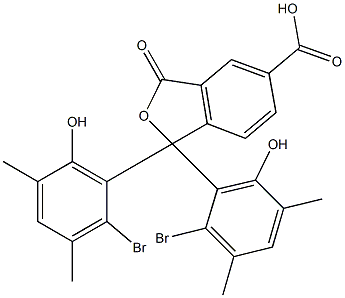 1,1-Bis(2-bromo-6-hydroxy-3,5-dimethylphenyl)-1,3-dihydro-3-oxoisobenzofuran-5-carboxylic acid Structure